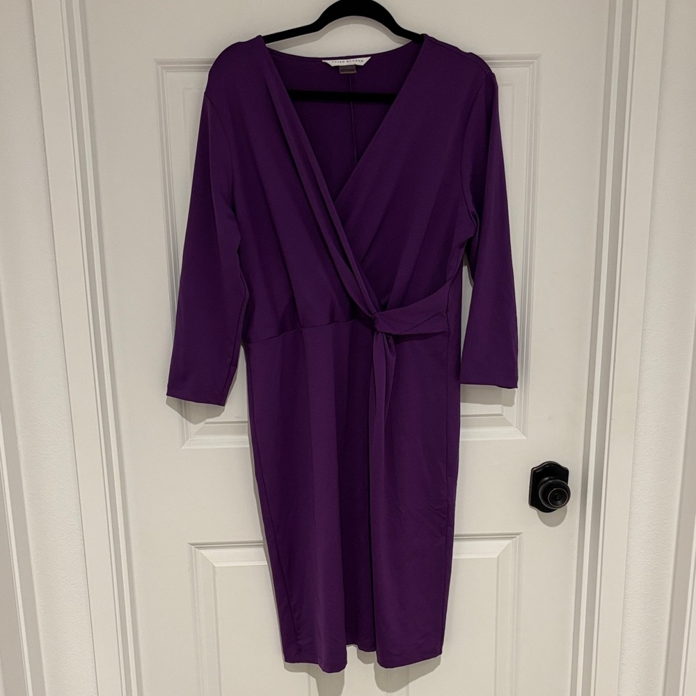 Elegant Purple Wrap Dress